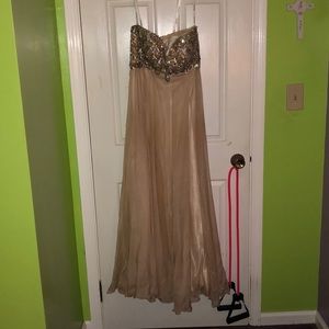 Jovani strapless prom dress